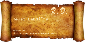 Reusz Debóra névjegykártya